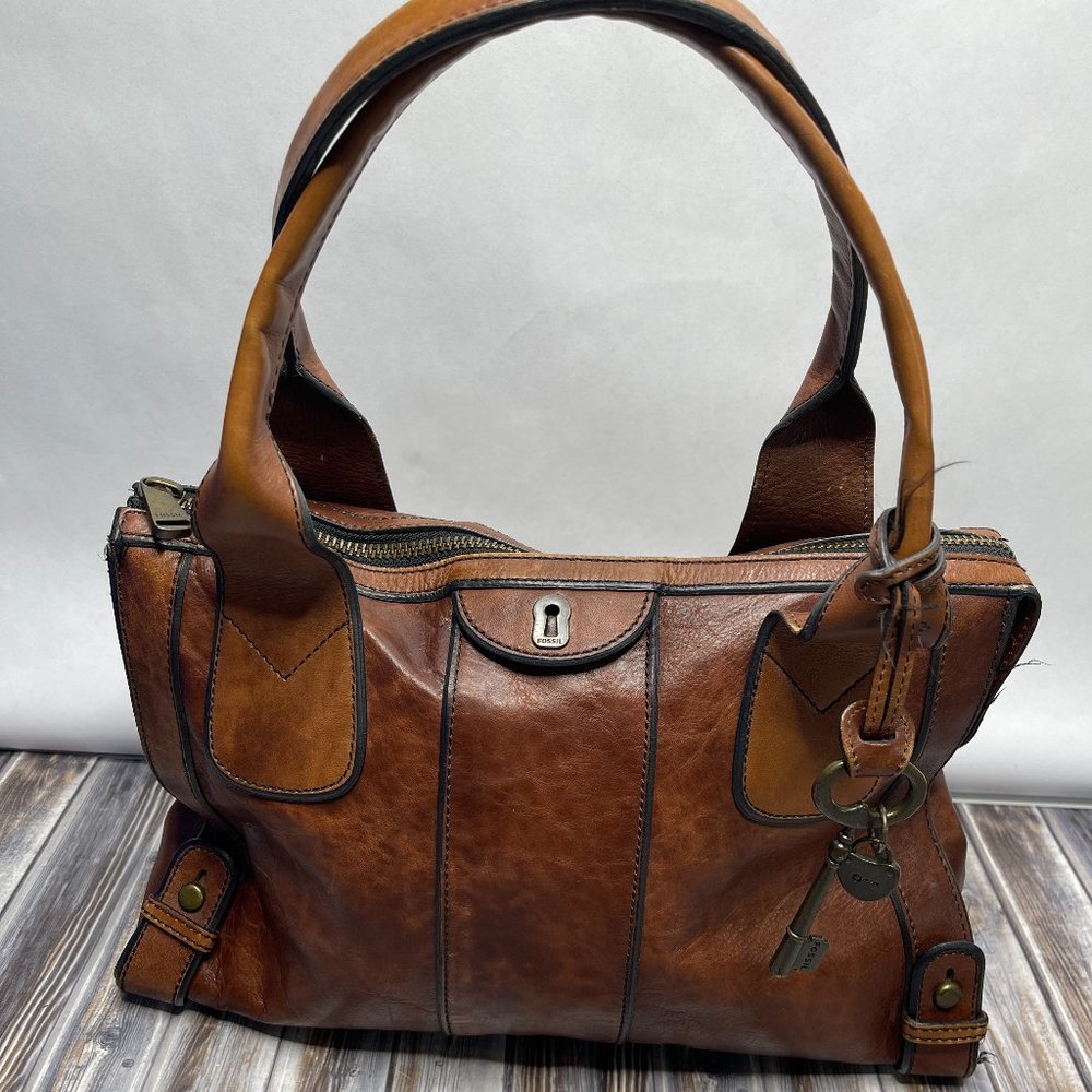 Fossil VRI Vintage Reissue Leather Boho Satchel - Picture 1 of 8